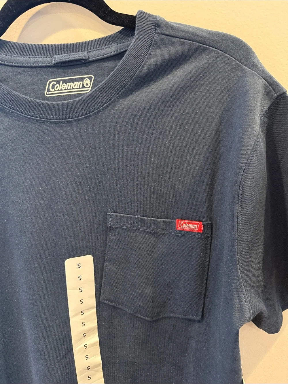 Coleman Navy Short Sleeve Pocket Tee durable small